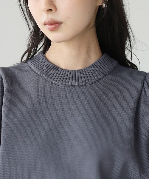 itto...（イット）の「【軽い着心地＆美シルエット】パフスリーブニットトップス（ニット/セーター・レディース・ブラック/アイボリー/オフホワイト/チャコール・M）」の21枚目の写真