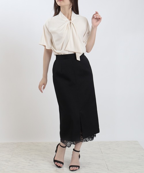 TRUDEA（トルディア）の「裾レースタイトスカート（スカート・レディース・ベージュ/ブラック/チャコールグレー・MEDIUM/LARGE）」の13枚目の写真