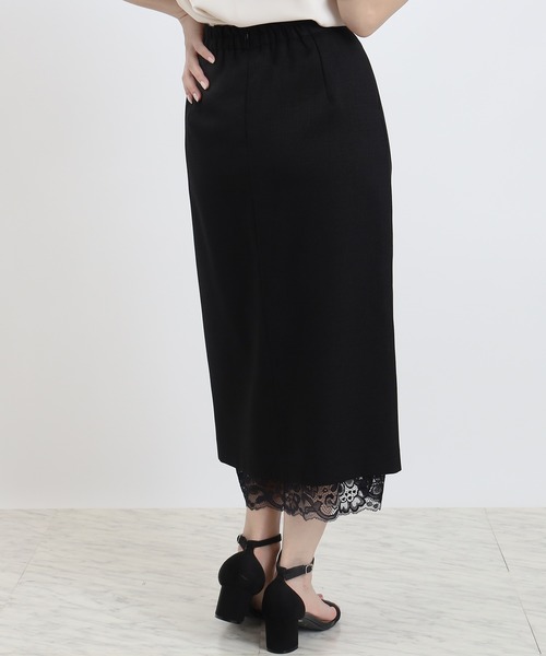 TRUDEA（トルディア）の「裾レースタイトスカート（スカート・レディース・ベージュ/ブラック/チャコールグレー・MEDIUM/LARGE）」の12枚目の写真