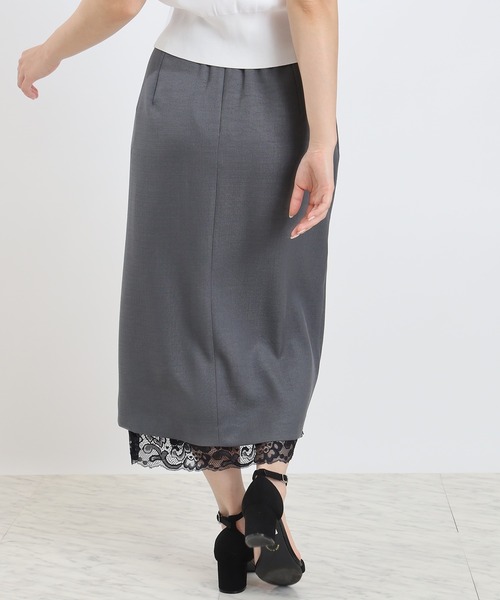 TRUDEA（トルディア）の「裾レースタイトスカート（スカート・レディース・ベージュ/ブラック/チャコールグレー・MEDIUM/LARGE）」の15枚目の写真