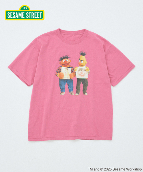 JOURNAL STANDARD（ジャーナルスタンダード）の「セサミストリート meets JOURNAL STANDARD 別注プリントTシャツ（Tシャツ/カットソー・メンズ・ブラック系その他/ホワイト×ホワイト/ホワイト系その他/ライトグリーン/ピンク/ブラックミックス・SMALL/MEDIUM/LARGE）」の6枚目の写真