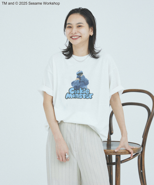 JOURNAL STANDARD（ジャーナルスタンダード）の「セサミストリート meets JOURNAL STANDARD 別注プリントTシャツ（Tシャツ/カットソー・メンズ・ブラック系その他/ホワイト×ホワイト/ホワイト系その他/ライトグリーン/ピンク/ブラックミックス・SMALL/MEDIUM/LARGE）」の13枚目の写真