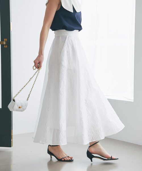 La boutique BonBon（ラブティックボンボン）の「【涼しくて美シルエット】シアージャガードスカート（スカート・レディース・ホワイト/ピンク・36/38）」の17枚目の写真