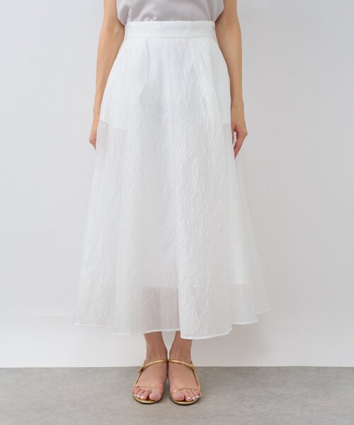 La boutique BonBon（ラブティックボンボン）の「【涼しくて美シルエット】シアージャガードスカート（スカート・レディース・ホワイト/ピンク・36/38）」の22枚目の写真