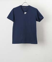 日本製ピュア天竺半袖Vネックカットソー(GW)