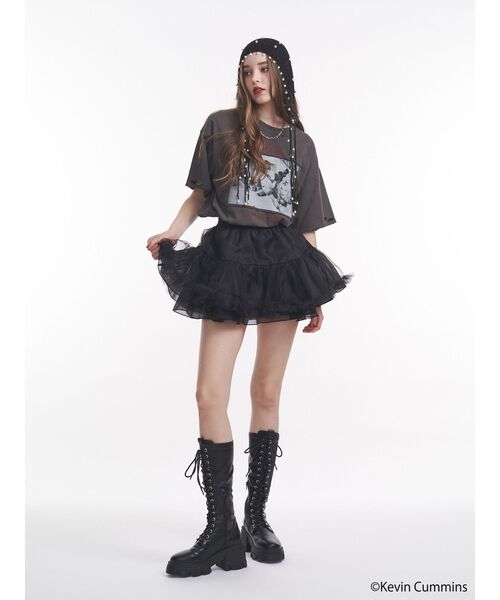 jouetie（ジュエティ）の「【KevinCummins×jouetie】フォトダメージBIGTシャツ（Tシャツ/カットソー・レディース・オフホワイト/ブルー/ブラック・MEDIUM）」の12枚目の写真