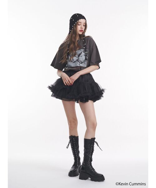 jouetie（ジュエティ）の「【KevinCummins×jouetie】フォトダメージBIGTシャツ（Tシャツ/カットソー・レディース・オフホワイト/ブルー/ブラック・MEDIUM）」の11枚目の写真