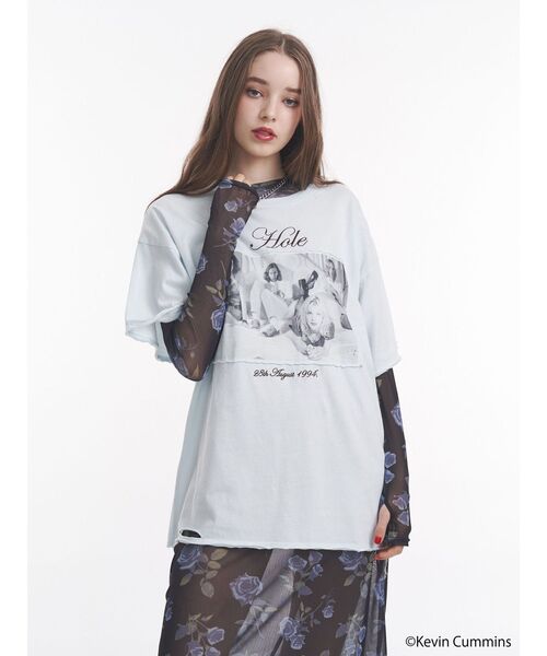 jouetie（ジュエティ）の「【KevinCummins×jouetie】フォトダメージBIGTシャツ（Tシャツ/カットソー・レディース・オフホワイト/ブルー/ブラック・MEDIUM）」の18枚目の写真