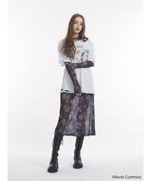 tシャツ 「KevinCummins×jouetie」フォトダメージBIGTシャツ レディース KevinCummins×jouetie】フォトダメージBIGTシャツ｜ジュエティの