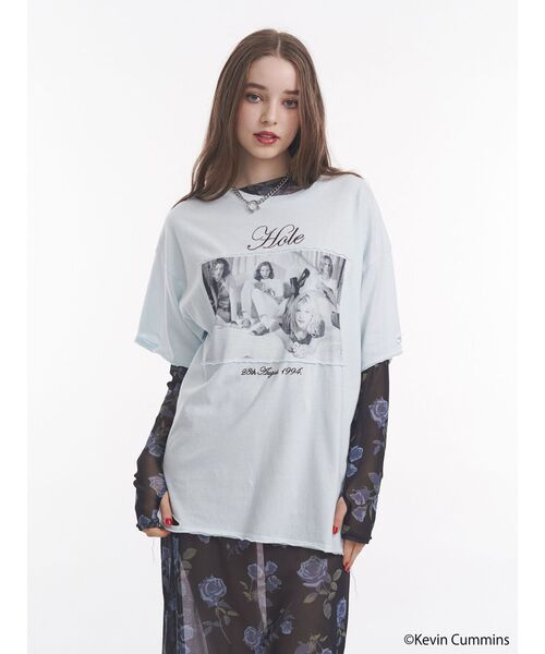jouetie（ジュエティ）の「【KevinCummins×jouetie】フォトダメージBIGTシャツ（Tシャツ/カットソー・レディース・オフホワイト/ブルー/ブラック・MEDIUM）」の20枚目の写真