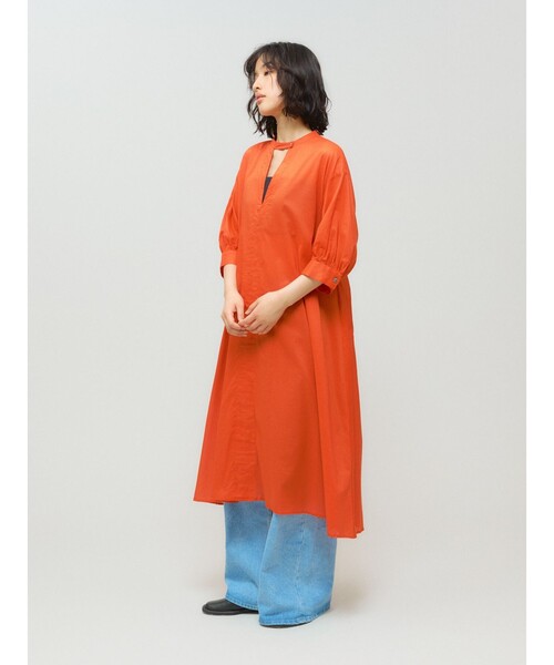 MIDIUMISOLID(ミディウミソリッド)の「MIDIUMISOLID for Ladies スタンドカラースキッパーワンピース(ワンピース・レディース・アイボリー/ブラック/イエロー/オレンジ・FREE)」の11枚目の写真