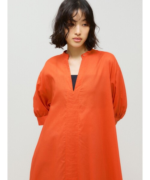 MIDIUMISOLID(ミディウミソリッド)の「MIDIUMISOLID for Ladies スタンドカラースキッパーワンピース(ワンピース・レディース・アイボリー/ブラック/イエロー/オレンジ・FREE)」の14枚目の写真