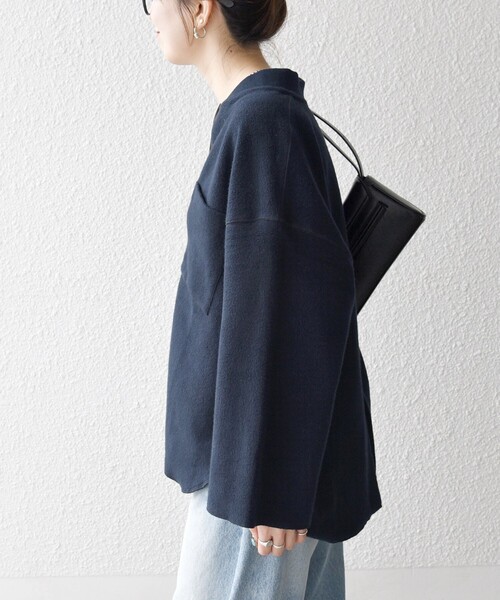 セール】SHIPS any:〈洗濯機可能〉フリース ライク ハーフジップ