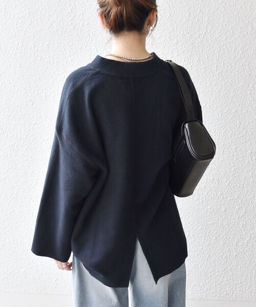 SHIPS any:〈洗濯機可能〉フリース ライク ハーフジップ ポケット プル