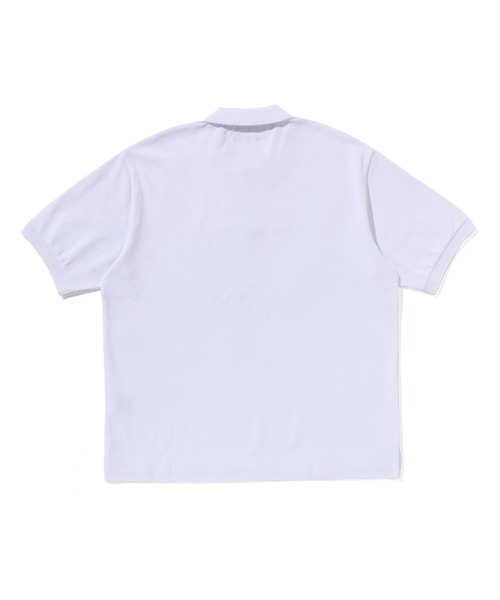 A BATHING APE（アベイシングエイプ）の「ONE POINT RELAXED FIT POLO SHIRT（ポロシャツ・メンズ・ホワイト/ブラック・MEDIUM/SMALL/XX-LARGE/X-LARGE/LARGE）」の3枚目の写真