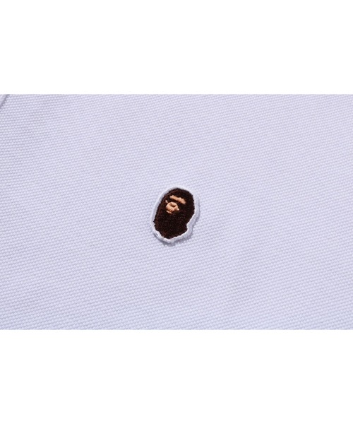 A BATHING APE（アベイシングエイプ）の「ONE POINT RELAXED FIT POLO SHIRT（ポロシャツ・メンズ・ホワイト/ブラック・MEDIUM/SMALL/XX-LARGE/X-LARGE/LARGE）」の5枚目の写真