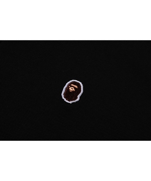 A BATHING APE（アベイシングエイプ）の「ONE POINT RELAXED FIT POLO SHIRT（ポロシャツ・メンズ・ホワイト/ブラック・MEDIUM/SMALL/XX-LARGE/X-LARGE/LARGE）」の6枚目の写真
