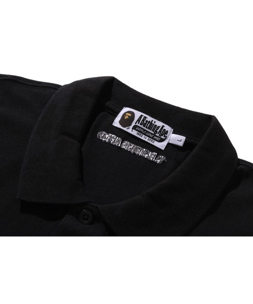 A BATHING APE（アベイシングエイプ）の「ONE POINT RELAXED FIT POLO SHIRT（ポロシャツ・メンズ・ホワイト/ブラック・MEDIUM/SMALL/XX-LARGE/X-LARGE/LARGE）」の8枚目の写真