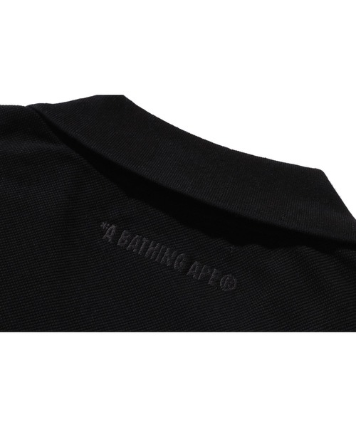A BATHING APE（アベイシングエイプ）の「ONE POINT RELAXED FIT POLO SHIRT（ポロシャツ・メンズ・ホワイト/ブラック・MEDIUM/SMALL/XX-LARGE/X-LARGE/LARGE）」の10枚目の写真