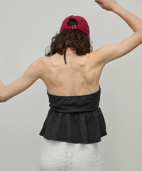 uyu.（ウユ）の「2wayリボンホルターネックビスチェ【uyu./ウユ】（チューブトップ・レディース・ブラック/ホワイト/ネイビー・FREE）」の17枚目の写真