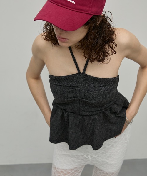 uyu.（ウユ）の「2wayリボンホルターネックビスチェ【uyu./ウユ】（チューブトップ・レディース・ブラック/ホワイト/ネイビー・FREE）」の14枚目の写真