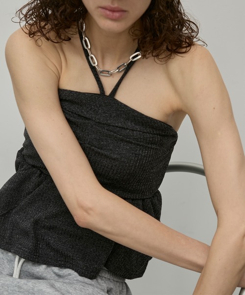 uyu.（ウユ）の「2wayリボンホルターネックビスチェ【uyu./ウユ】（チューブトップ・レディース・ブラック/ホワイト/ネイビー・FREE）」の11枚目の写真