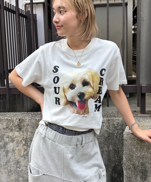 Sourcream(サワークリーム)の「【Sourcream/サワークリーム】ミルちゃんTEE(Tシャツ/カットソー・メンズ・ブラック/ホワイト/ネイビー・SMALL/MEDIUM/LARGE)」の7枚目の写真