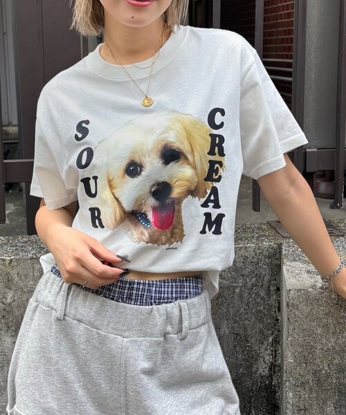 Sourcream(サワークリーム)の「【Sourcream/サワークリーム】ミルちゃんTEE(Tシャツ/カットソー・メンズ・ブラック/ホワイト/ネイビー・SMALL/MEDIUM/LARGE)」の9枚目の写真