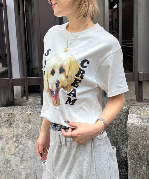 Sourcream(サワークリーム)の「【Sourcream/サワークリーム】ミルちゃんTEE(Tシャツ/カットソー・メンズ・ブラック/ホワイト/ネイビー・SMALL/MEDIUM/LARGE)」の10枚目の写真