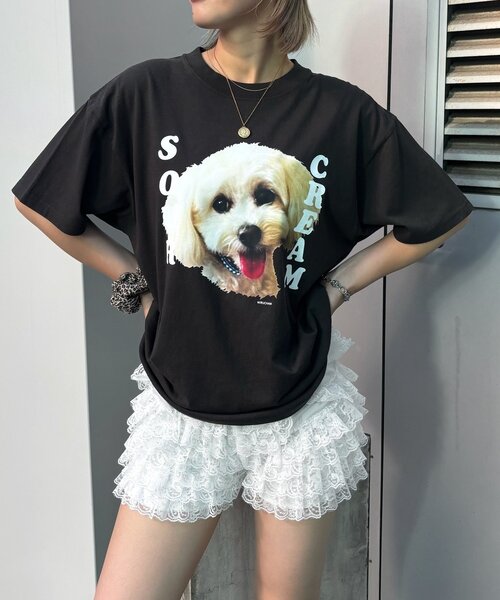 Sourcream(サワークリーム)の「【Sourcream/サワークリーム】ミルちゃんTEE(Tシャツ/カットソー・メンズ・ブラック/ホワイト/ネイビー・SMALL/MEDIUM/LARGE)」の14枚目の写真