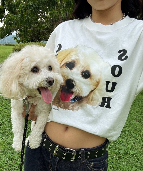Sourcream(サワークリーム)の「【Sourcream/サワークリーム】ミルちゃんTEE(Tシャツ/カットソー・メンズ・ブラック/ホワイト/ネイビー・SMALL/MEDIUM/LARGE)」の2枚目の写真
