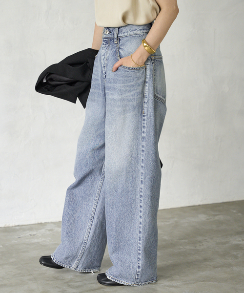 plage（プラージュ）の「《WEB限定追加》R’IAM WIDE デニム 3（デニムパンツ・レディース・ブルー・38/36/34/32）」の2枚目の写真