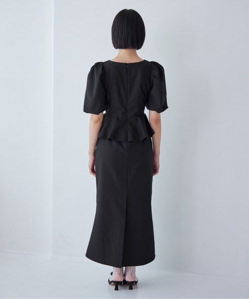 etre loin（エトルワン）の「Sheer embroidered puff sleeve dress（ドレス・レディース・グレー/ブラック/ドット・M）」の19枚目の写真
