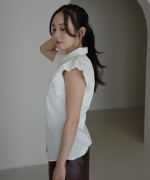 EIMY ISTOIRE(エイミーイストワール)の「ギャザースリーブブラウス(シャツ/ブラウス・レディース・ホワイト・F)」の22枚目の写真