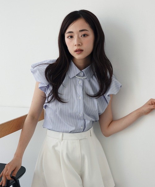 EIMY ISTOIRE(エイミーイストワール)の「ギャザースリーブブラウス(シャツ/ブラウス・レディース・ホワイト・F)」の16枚目の写真