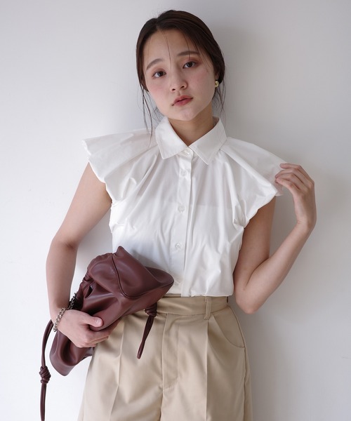 EIMY ISTOIRE(エイミーイストワール)の「ギャザースリーブブラウス(シャツ/ブラウス・レディース・ホワイト・F)」の20枚目の写真
