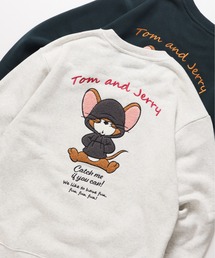 【TOM & JERRY/トムとジェリー】裏起毛サガラ刺繍スウェット