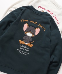 【TOM & JERRY/トムとジェリー】裏起毛サガラ刺繍スウェット