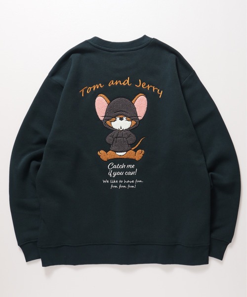 Tom&Jerry(トムアンドジェリー)の「【TOM & JERRY/トムとジェリー】裏起毛サガラ刺繍スウェット(スウェット・メンズ・スミクロ/オフホワイト/グリーン/オートミール・LARGE/MEDIUM)」の12枚目の写真