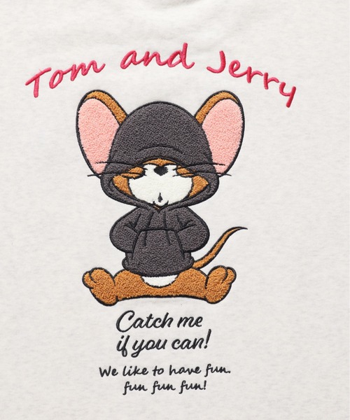 Tom&Jerry(トムアンドジェリー)の「【TOM & JERRY/トムとジェリー】裏起毛サガラ刺繍スウェット(スウェット・メンズ・スミクロ/オフホワイト/グリーン/オートミール・LARGE/MEDIUM)」の15枚目の写真