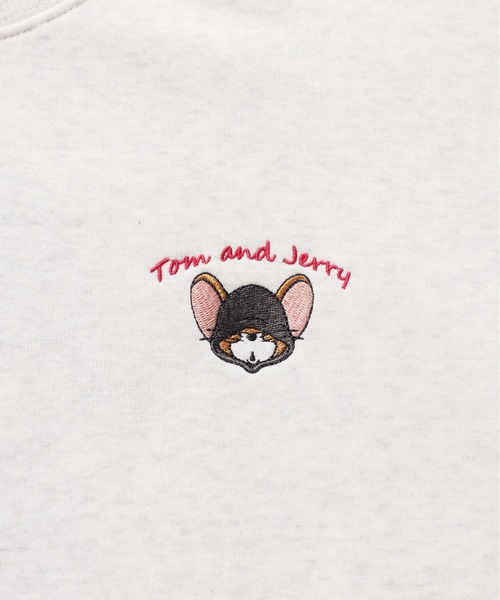 Tom&Jerry(トムアンドジェリー)の「【TOM & JERRY/トムとジェリー】裏起毛サガラ刺繍スウェット(スウェット・メンズ・スミクロ/オフホワイト/グリーン/オートミール・LARGE/MEDIUM)」の18枚目の写真