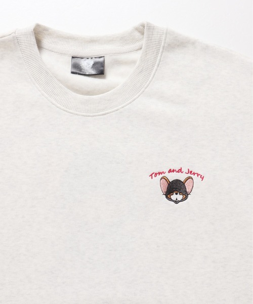Tom&Jerry(トムアンドジェリー)の「【TOM & JERRY/トムとジェリー】裏起毛サガラ刺繍スウェット(スウェット・メンズ・スミクロ/オフホワイト/グリーン/オートミール・LARGE/MEDIUM)」の17枚目の写真