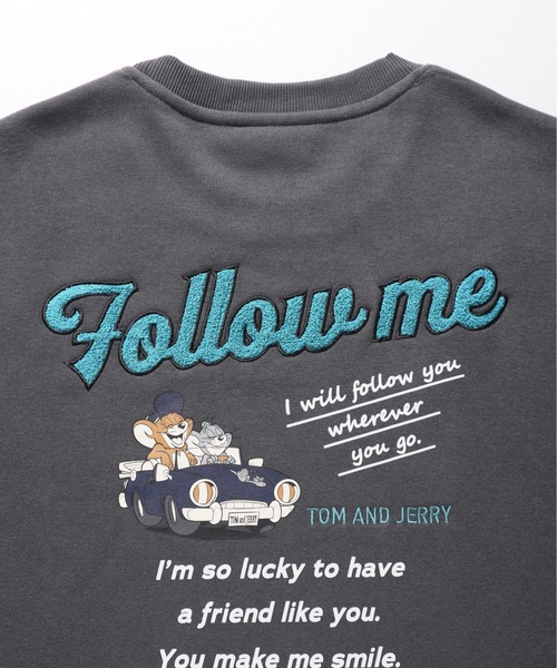 Tom&Jerry(トムアンドジェリー)の「【TOM & JERRY/トムとジェリー】裏起毛サガラ刺繍スウェット(スウェット・メンズ・スミクロ/オフホワイト/グリーン/オートミール・LARGE/MEDIUM)」の21枚目の写真