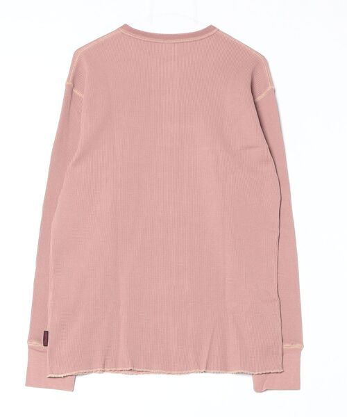 Healthknit(ヘルスニット)の「Healthknit WAFFLE HENLEY|ヘルスニットワッフルヘンリー(Tシャツ/カットソー・メンズ・ピンクベージュ/キャメル・M/L/S/XL)」の7枚目の写真