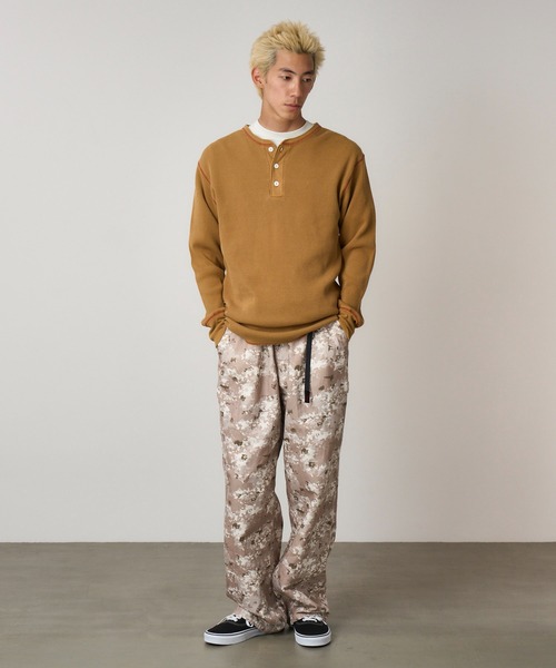 セール】Healthknit WAFFLE HENLEY｜ヘルスニットワッフルヘンリー（T