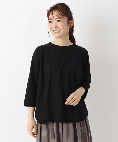 one'sterrace（ワンズテラス）の「ゆったり ラグラン7分袖プルオーバー（Tシャツ/カットソー・レディース・ブルー系その他7/ピンク系9/グレー系その他7/アイボリー系8/ブラック系8・02）」の2枚目の写真