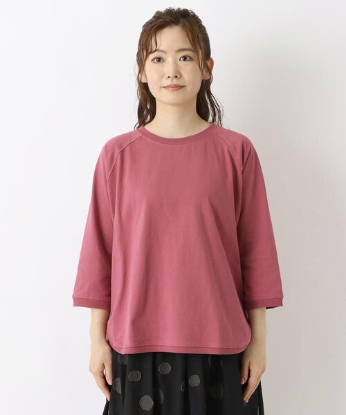 one'sterrace（ワンズテラス）の「ゆったり ラグラン7分袖プルオーバー（Tシャツ/カットソー・レディース・ブルー系その他7/ピンク系9/グレー系その他7/アイボリー系8/ブラック系8・02）」の6枚目の写真