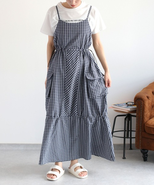 cepo（セポ）の「カーゴキャミワンピース（ワンピース・レディース・ブルー系/ブラウン系・M）」の21枚目の写真