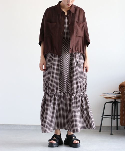 cepo（セポ）の「カーゴキャミワンピース（ワンピース・レディース・ブルー系/ブラウン系・M）」の13枚目の写真