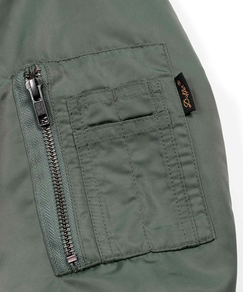 The DUFFER of ST.GEORGE(ザダファーオブセントジョージ)の「MA-1 PARKA:MA-1パーカー(MA-1・メンズ・カーキ/ブラック・X-LARGE/LARGE/MEDIUM/SMALL)」の3枚目の写真